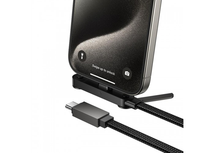 Дата кабель Hoco U150 Exquisite side plug and stand Type-C to Type-C 60W (1.2m)