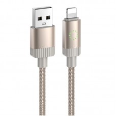 Дата кабель Hoco X117 Star USB to Lightning 2.4A (1m)  Gold - 00000079085_1