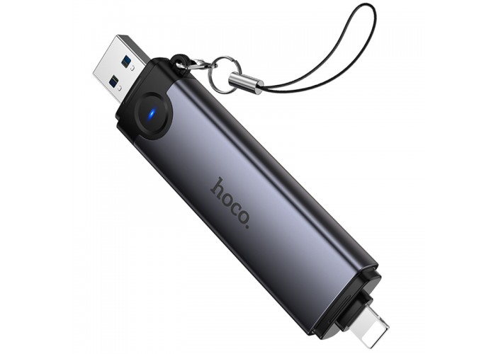 Картридер Hoco HB56A Victory 5in1 Lightning/USB2.0 to SD/TF3.0 + USB 2.0