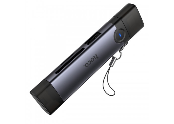 Картридер Hoco HB56B Victory 5in1 Type-C/Lightning to SD/TF3.0 + USB 2.0