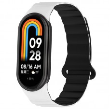 Ремінець Dual-color Magnetic для Xiaomi Mi Band 9/8/10  White / Black - 00000077059_9