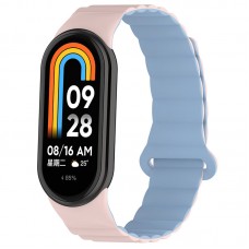 Ремінець Dual-color Magnetic для Xiaomi Mi Band 9/8/10  Light Pink / Lilac Blue - 00000077059_4
