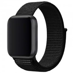 Ремінець Nylon для Apple Watch 42(ser.1-3)/44/45/46/49mm  Чорний / Black - 00000039058_12