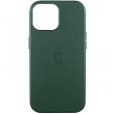 Шкіряний чохол Leather Case (AAA) with MagSafe and Animation для Apple iPhone 15 (6.1")  Green - 00000065728_5