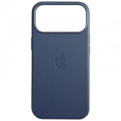 Шкіряний чохол Leather Case (AAA) with MagSafe and Animation для Apple iPhone 17 Pro (6.3")  Blue - 00000084183_2