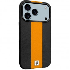 Шкіряний чохол Rally with MagSafe для Apple iPhone 17 Pro Max (6.9")  Black / Orange - 00000081026_2