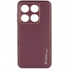 Шкіряний чохол Xshield для Xiaomi 14 Pro  Бордовий / Plum Red - 00000069362_2