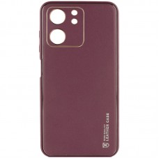 Шкіряний чохол Xshield для Xiaomi Redmi 13C / Poco C65  Бордовий / Plum Red - 00000070087_2