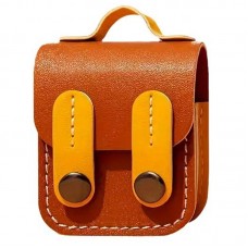 Шкіряний футляр Briefcase для навушників AirPods 1/2  Brown / Yellow - 00000075978_3