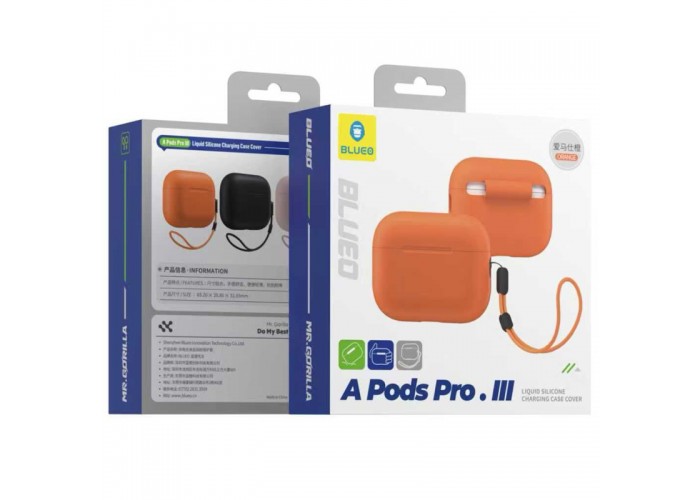 Силіконовий футляр BlueO Liquid silicone для навушників Airpods Pro 3