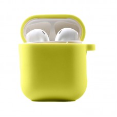 Силіконовий футляр з мікрофіброю для навушників Airpods 1/2  Жовтий / Bright Yellow - 00000039442_11