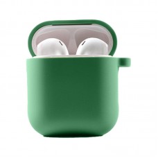 Силіконовий футляр з мікрофіброю для навушників Airpods 1/2  Зелений / Spearmint - 00000039442_14
