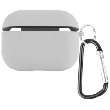 Силіконовий футляр з мікрофіброю для навушників Airpods Pro 3  Сірий / Stone - 00000082130_29