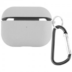 Силіконовий футляр з мікрофіброю для навушників Airpods Pro 3  Сірий / Stone - 00000082130_29
