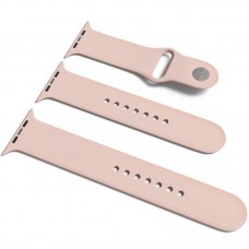 Силіконовий ремінець для Apple Watch Sport Band 38/40/41/42mm(ser.10) (S/M & M/L) 3pcs  Рожевий / Pink Sand - 00000032192_12