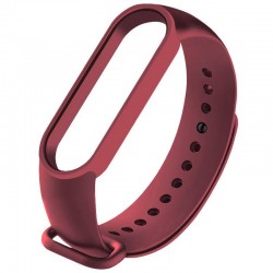 Силіконовий ремінець для Xiaomi Mi Band 3/4  Бордовий / Maroon - 00000025252_49