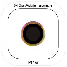 Захисне скло Metal Classic на камеру (у упак.) для Apple iPhone 17 Air (6.5")  Бузковий / Rainbow - 00000080472_3