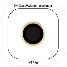 Захисне скло Metal Classic на камеру (у упак.) для Apple iPhone 17 Air (6.5")  Золотий / Light Gold - 00000080472_4