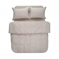 Постільна білизна Lotus Home - Checked Gingham кавовий євро