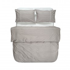 Постільна білизна Lotus Home - Premium Percale Stripe коричневий євро