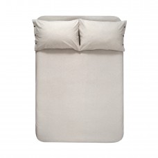 Простирадло з наволочками Lotus Home Washed Cotton - Kahve-bej 260x280