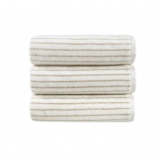 Рушник Lotus Home Готель Premium - Microcotton Stripe Ecru-Kahve 50x90 550 г/м²