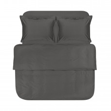 Постільна білизна сатин premium Lotus Home - Dakota Modern антрацит сімейний
