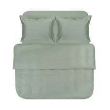 Постільна білизна сатин premium Lotus Home - Dakota Modern оливковий євро