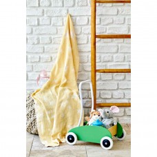 Дитяче покривало піке Karaca Home - Baby star sari жовтий 80x120