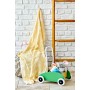 Дитяче покривало піке Karaca Home - Baby star sari жовтий 80x120