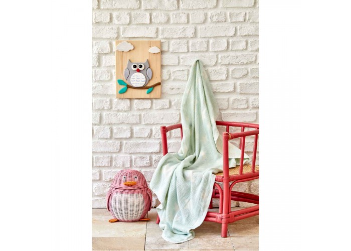 Дитяче покривало піке Karaca Home - Baby star yesil зелений 80x120