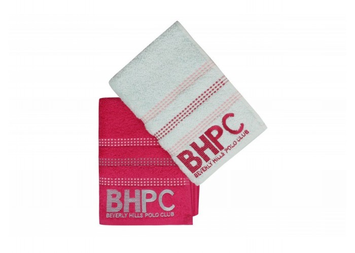 Набір рушників Beverly Hills Polo Club - 355BHP1266 Botanik Mint, Fuchsia 50x90