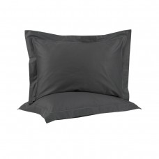 Наволочки сатин Lotus Home - Dakota Modern антрацит 50x70+5 (2 од)