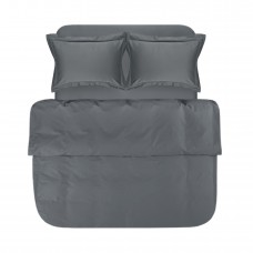 Підковдра з наволочками сатин 300ТС Lotus Home - Carolina антрацит 200x220+50x70 (2)