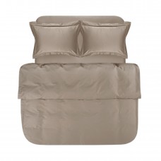 Підковдра з наволочками сатин 300ТС Lotus Home - Carolina бежевий 160x220+50x70 (2)
