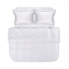 Підковдра з наволочками сатин 300ТС Lotus Home - Carolina білий 160x220+50x70 (2)