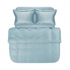 Підковдра з наволочками сатин 300ТС Lotus Home - Carolina блакитний 200x220+50x70 (2)