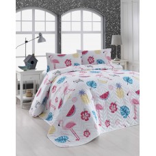 Покривало стьобане з наволочками Eponj Home - Kokteyl beyaz білий 200x220