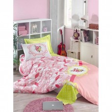 Покривало стьобане з наволочками Eponj Home - Sirin pembe рожевий 200x220