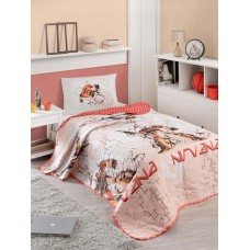 Покривало стьобане з наволочкою Eponj Home - Nirvana червоний 160x220