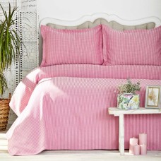 Покривало з наволочками Karaca Home - Cally fusya фуксія 230x240 євро