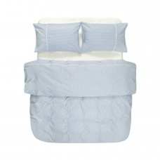 Постільна білизна Lotus Home - Premium Percale Stripe блакитний сімейний