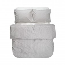 Постільна білизна Lotus Home - Premium Percale Stripe cірий сімейний