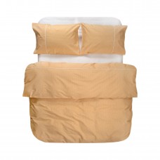 Постільна білизна Lotus Home - Premium Percale Stripe жовтогарячий сімейний