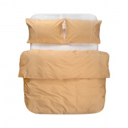 Постільна білизна Lotus Home - Premium Percale Stripe жовтогарячий сімейний