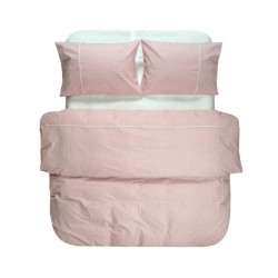 Постільна білизна Lotus Home - Premium Percale Stripe рожевий сімейний