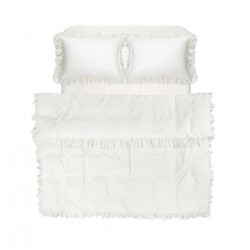 Постільна білизна Lotus Home Washed cotton - Kansas fly молочний євро