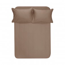 Простирадло з наволочками сатин Lotus Home - Dakota Modern кавовий 240x260+50x70 (2)