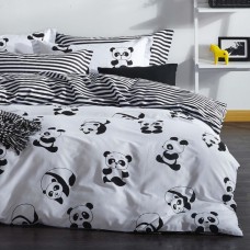 Постельное белье Eponj Home B&nbsp;W - Panda ранфорс евро (svt-2000022207485)