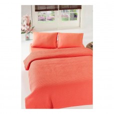 Покривало піке Eponj Home - Burumcuk coral кораловий вафельне 200x235
